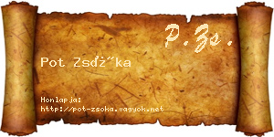 Pot Zsóka névjegykártya